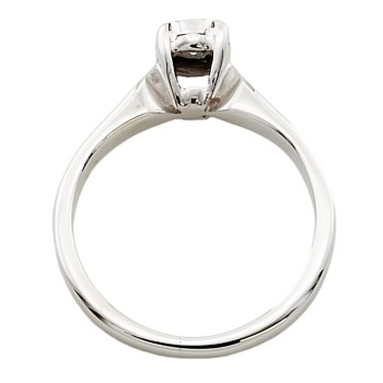 9ct white gold Diamond solitaire Ring size G